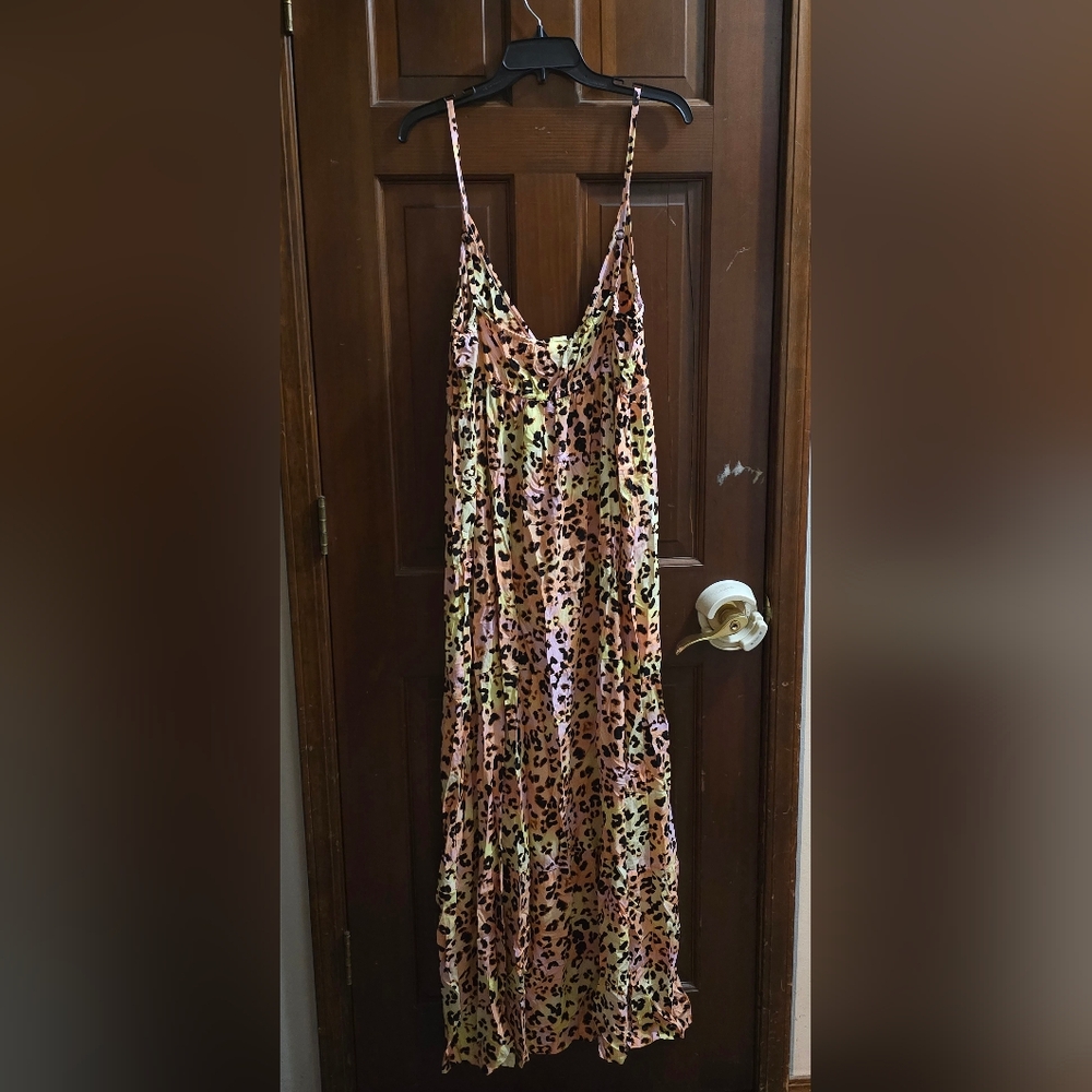 Bar III Animal Print Blouse with Neck Tie